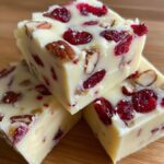 White Chocolate Cranberry Fudge