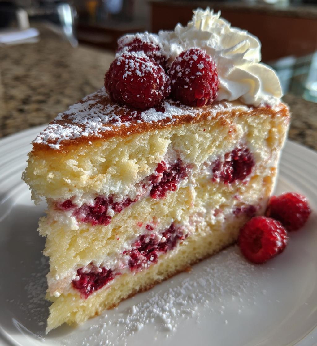 White Chocolate Raspberry Cake