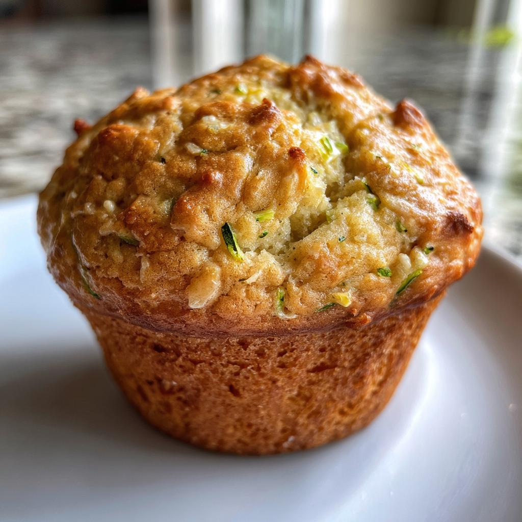 Zucchini Banana Muffins with Oats - detail 1