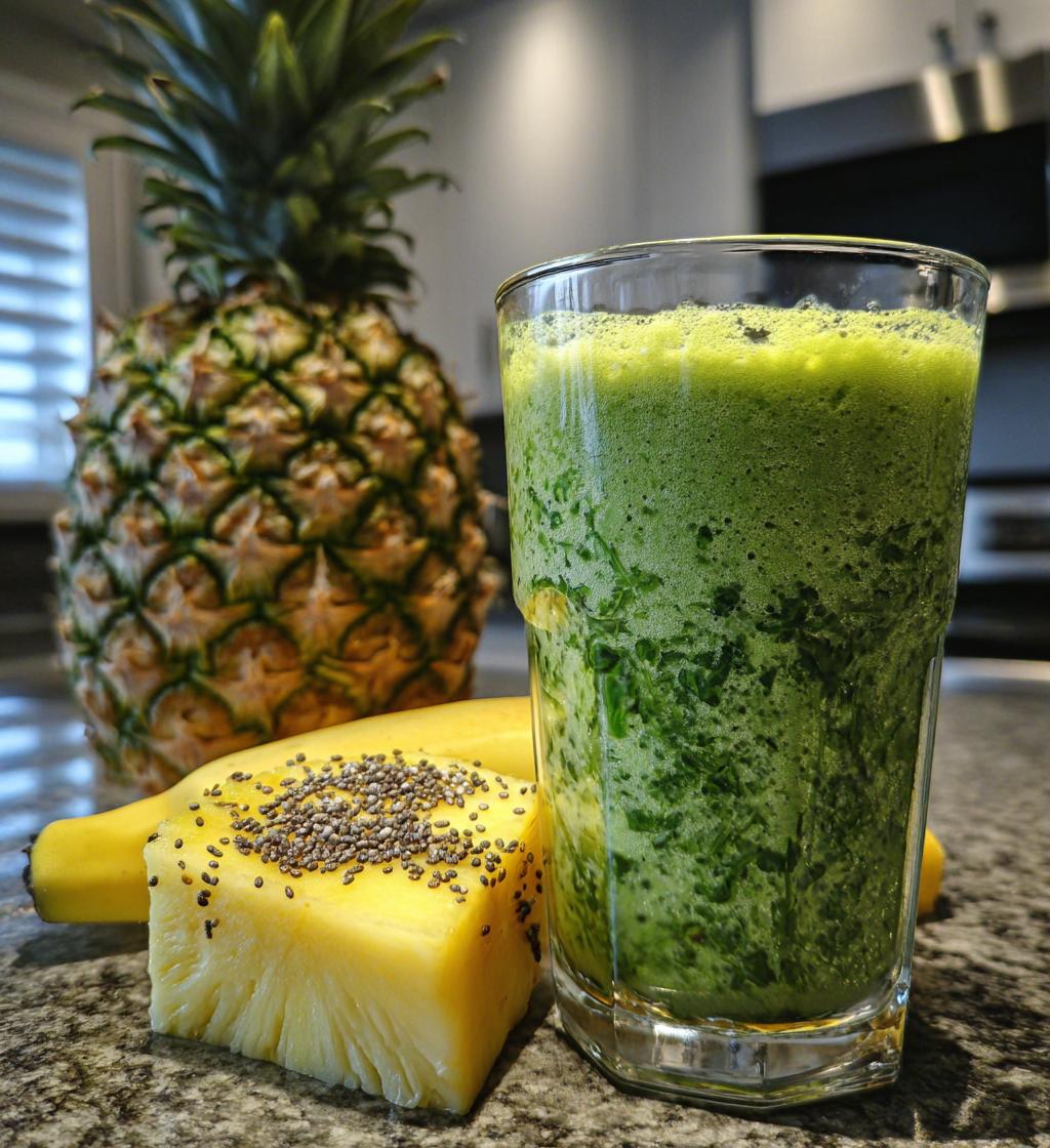 Detox Smoothie with Spinach and Pineapple - detail 1