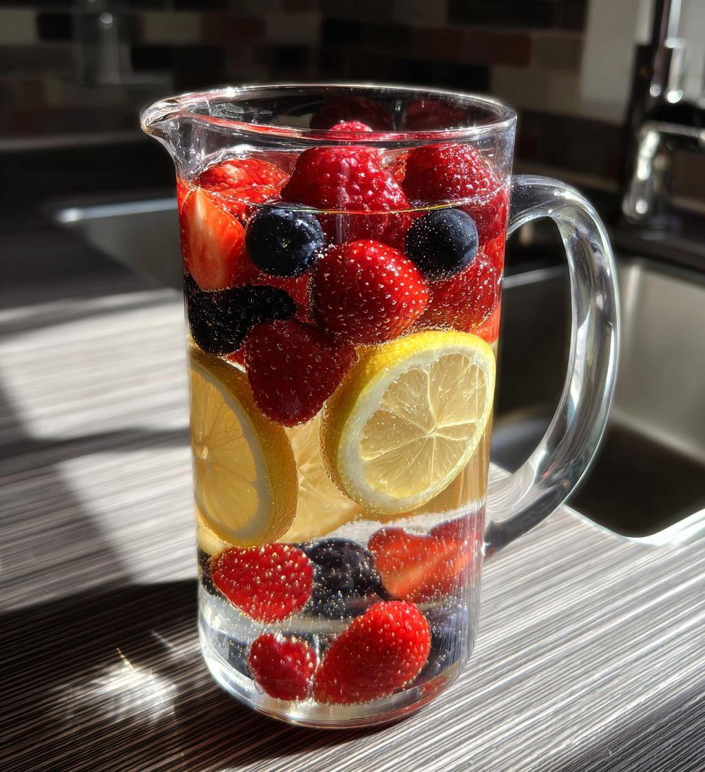 Detox Water with Berries and Lemon - detail 1