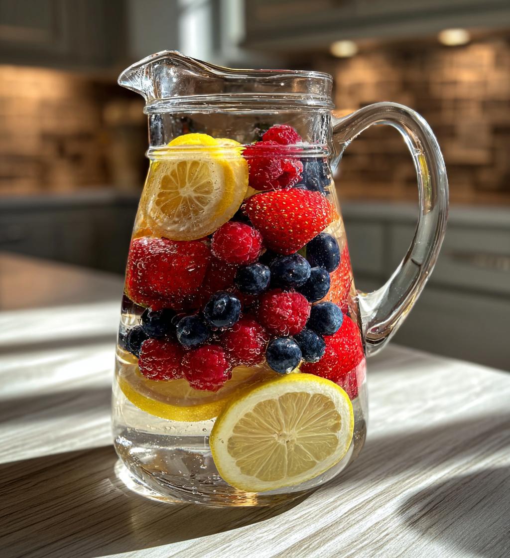 Detox Water with Berries and Lemon