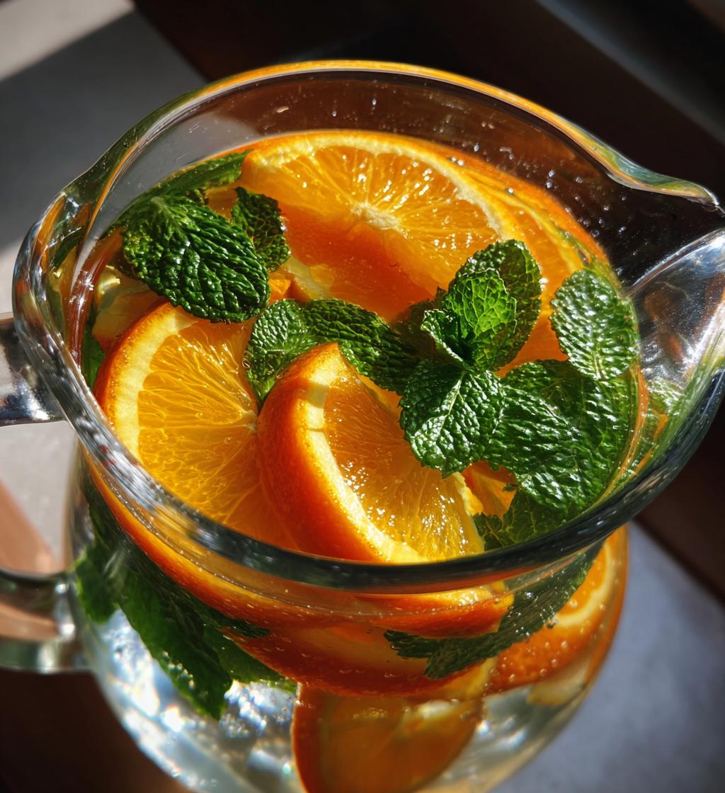 Detox Water with Orange and Mint - detail 1
