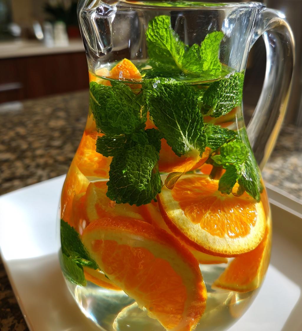 Detox Water with Orange and Mint