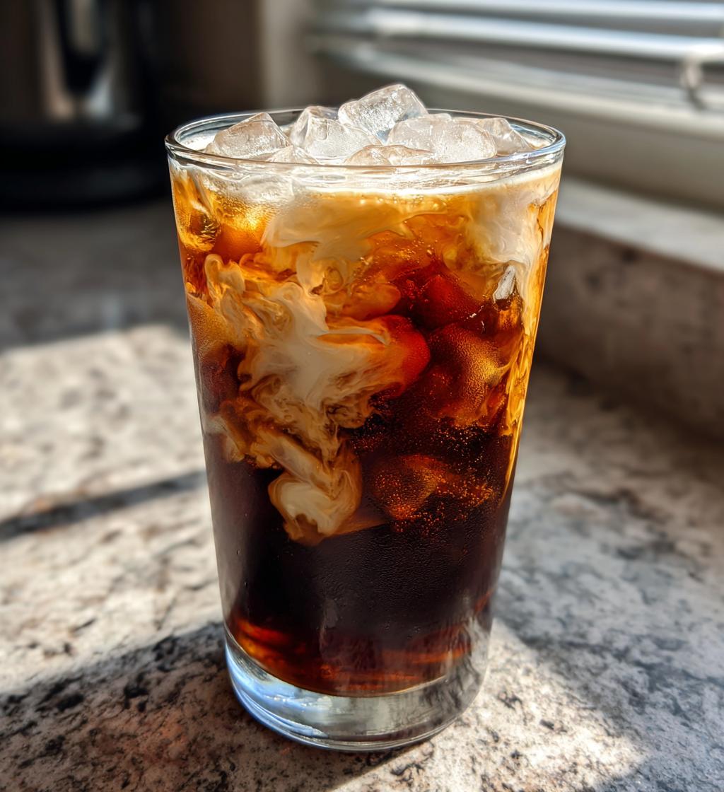 Iced Coffee with Vanilla Almond Creamer