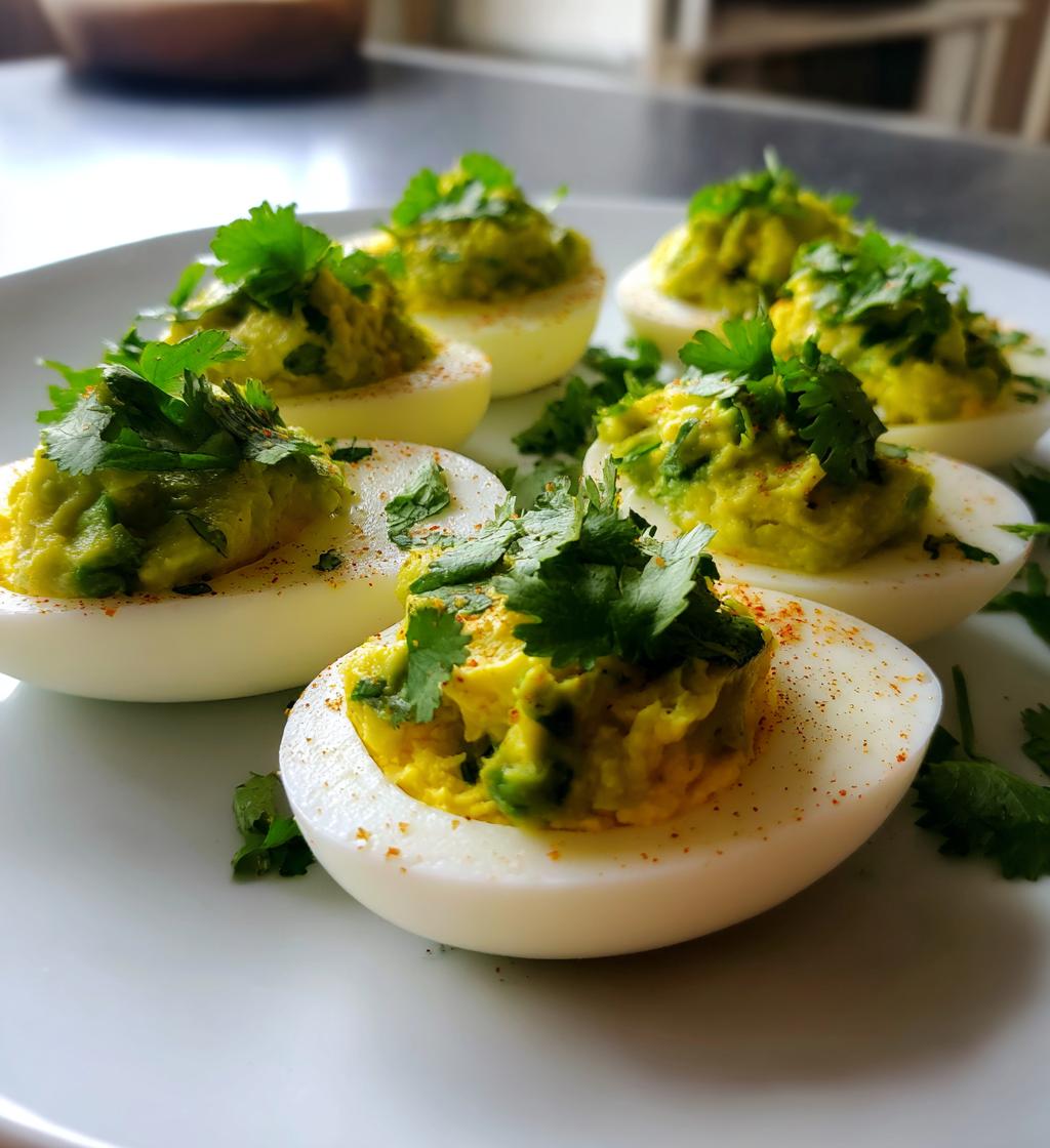 Keto Deviled Eggs with Avocado - detail 1