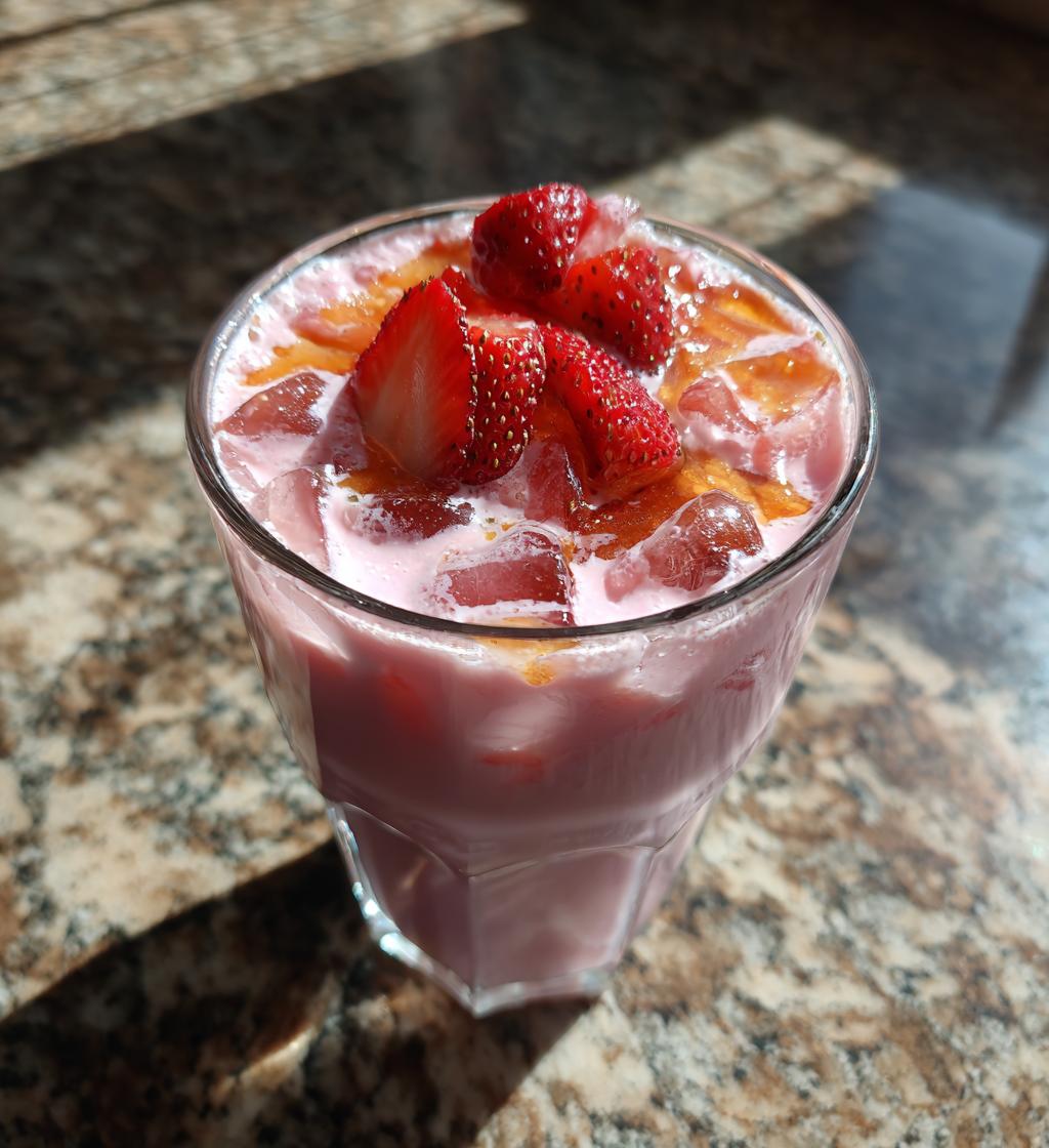 Soy Milk Strawberry Smoothie - detail 1