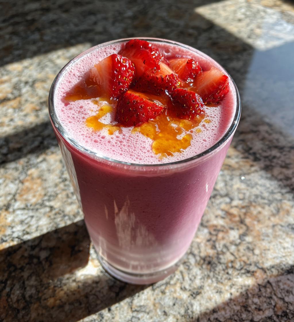 Soy Milk Strawberry Smoothie