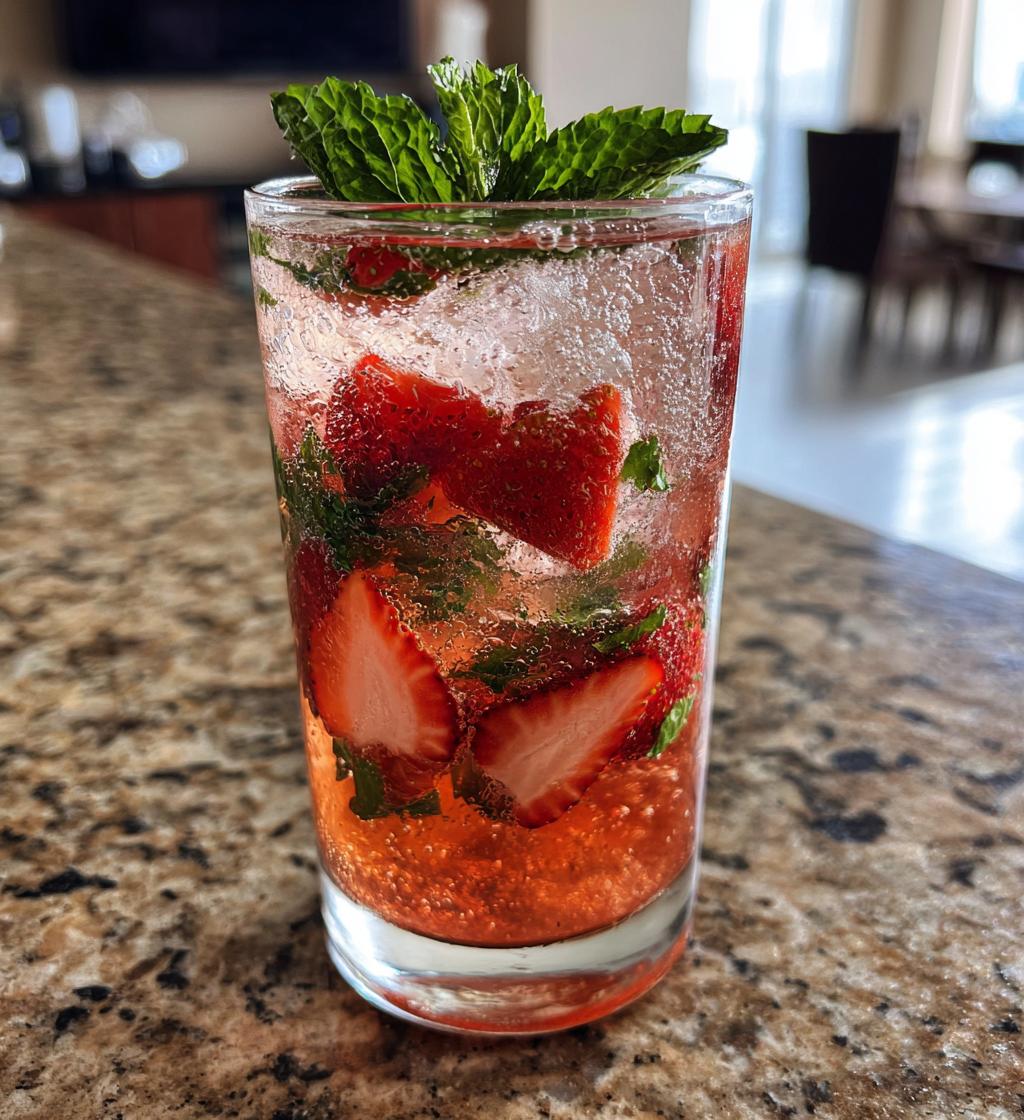 Strawberry Mint Mojito (mocktail)
