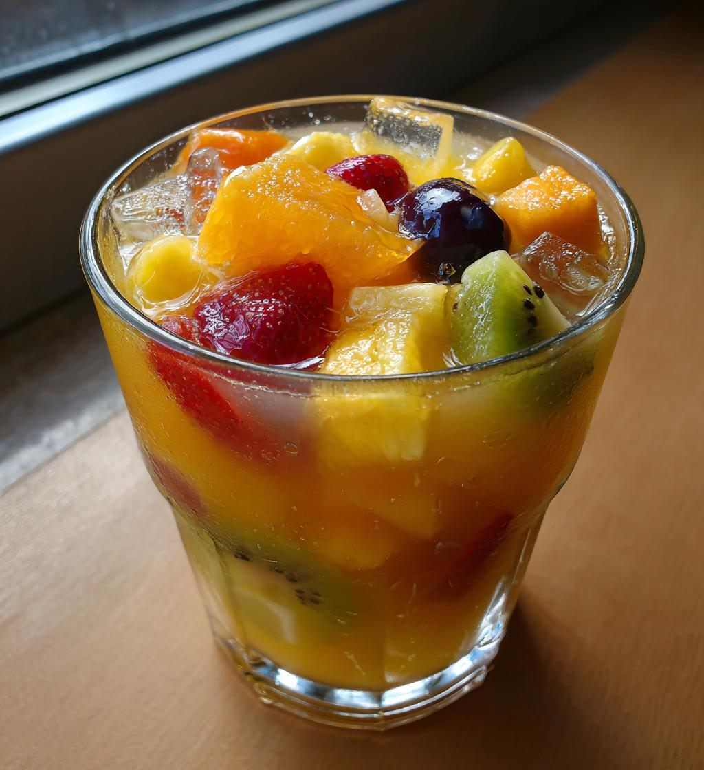 Tropical Punch with Fresh Fruit - detail 1