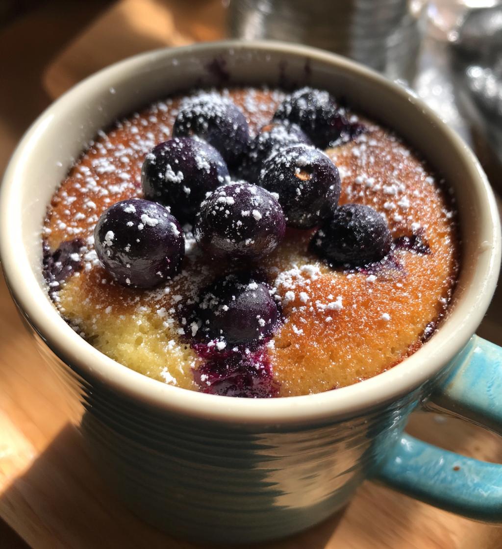 Blueberry Lemon Mug Cake (Keto)