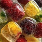 Fruit Ice Cubes in Water