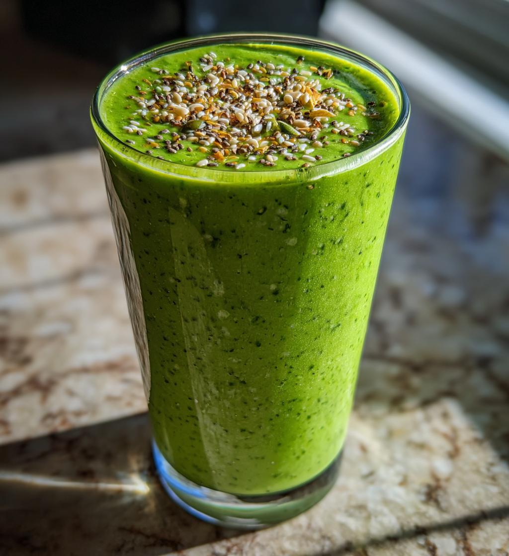Green Monster Smoothie (Spinach + Fruit) - detail 1