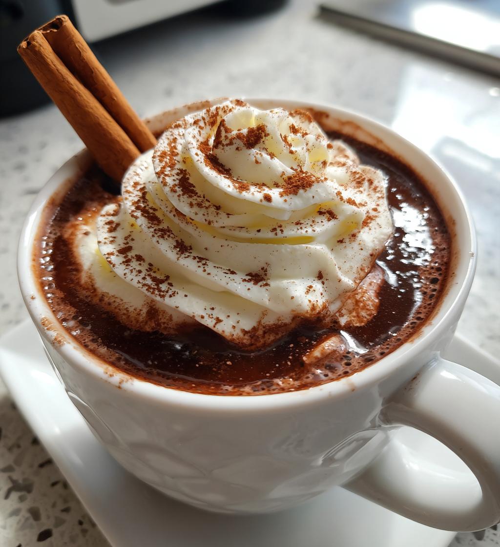 Hot Chocolate with Cinnamon Stick - detail 1