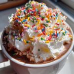 Hot Cocoa with Whipped Cream and Sprinkles
