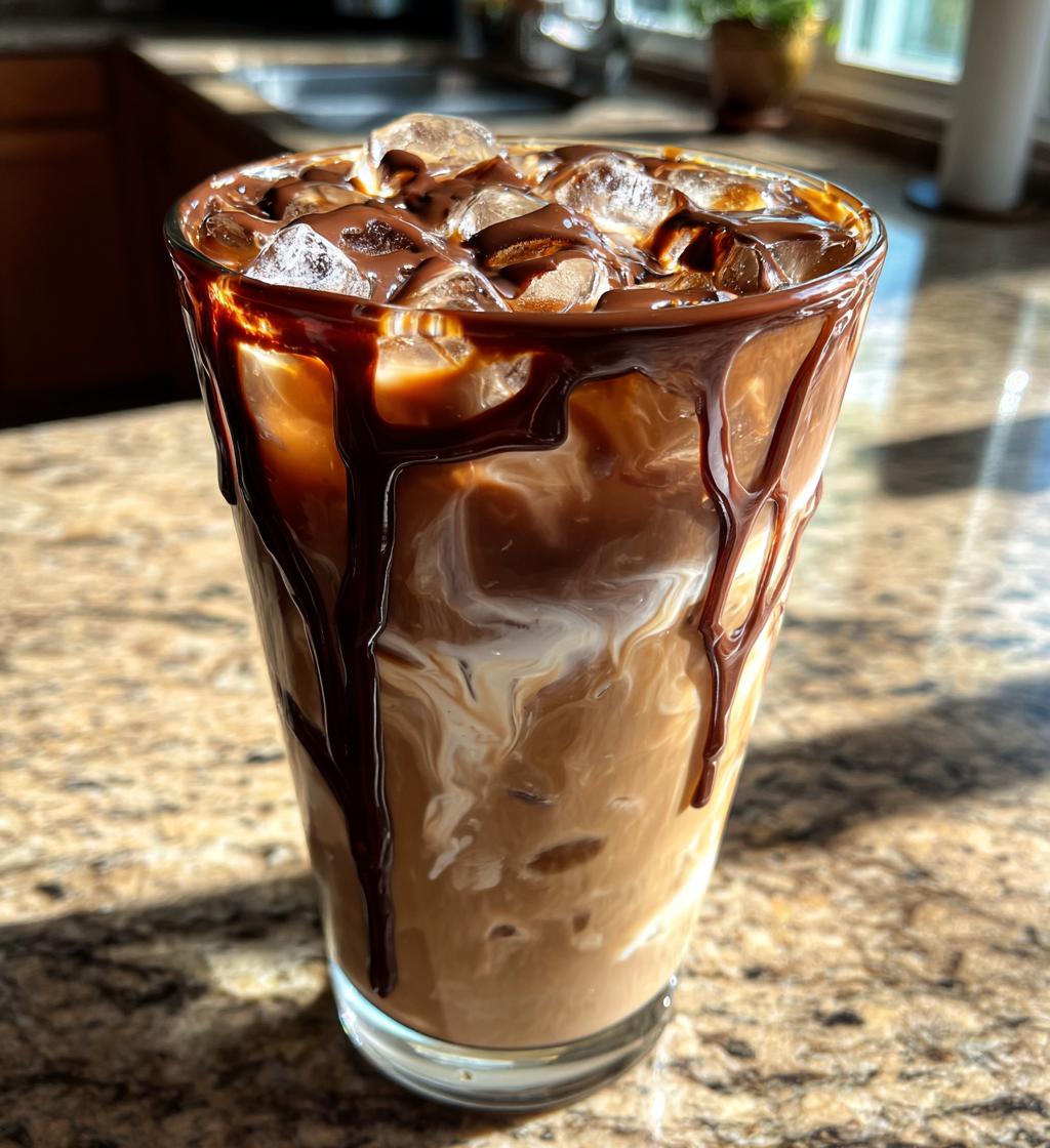 Iced Mocha with Chocolate Syrup - detail 1