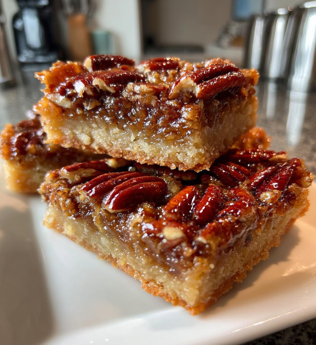 Keto Pecan Pie Bars - detail 1