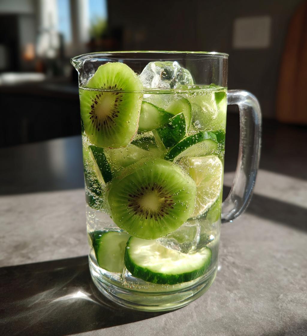 Kiwi and Cucumber Detox Water