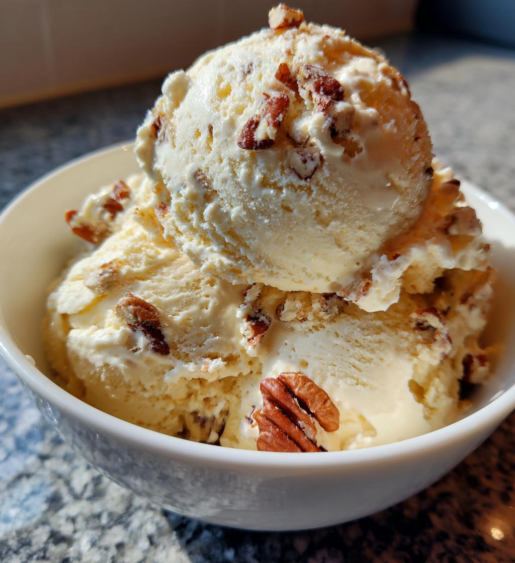 No-Churn Butter Pecan Ice Cream