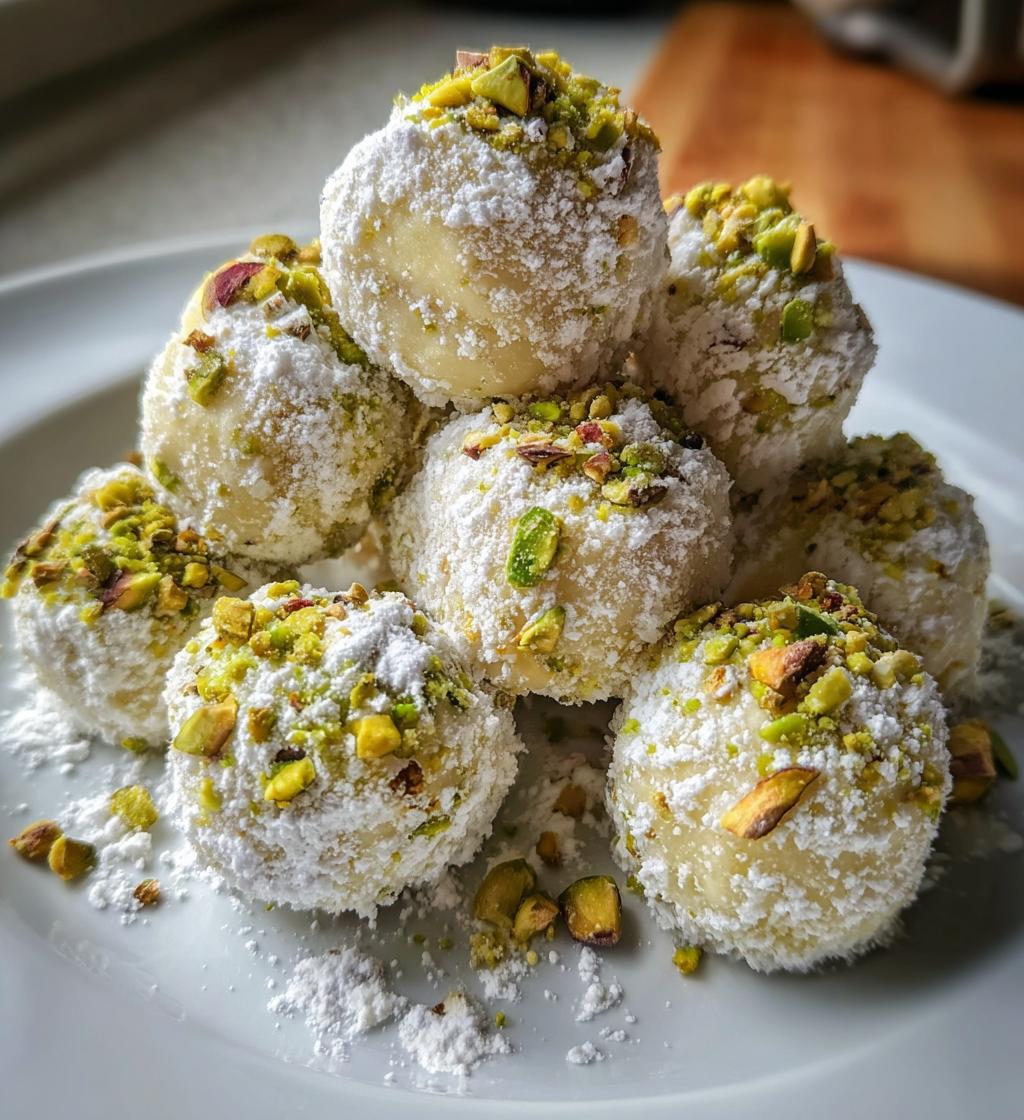 Pistachio White Chocolate Truffles