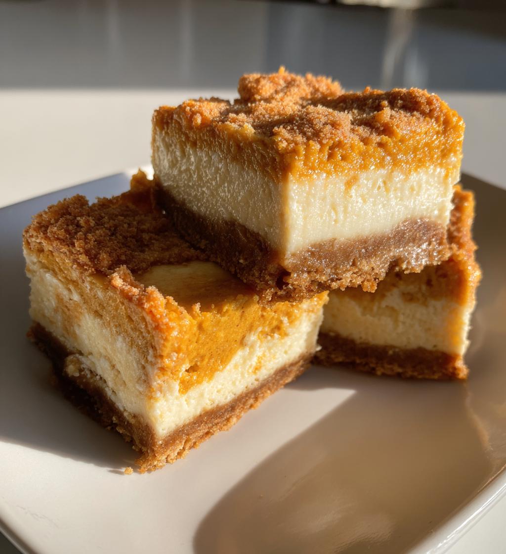 Pumpkin Cheesecake Bars