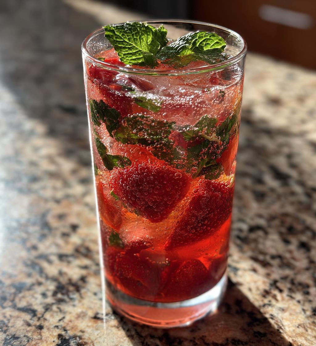 Strawberry Fizz Mocktail - detail 1