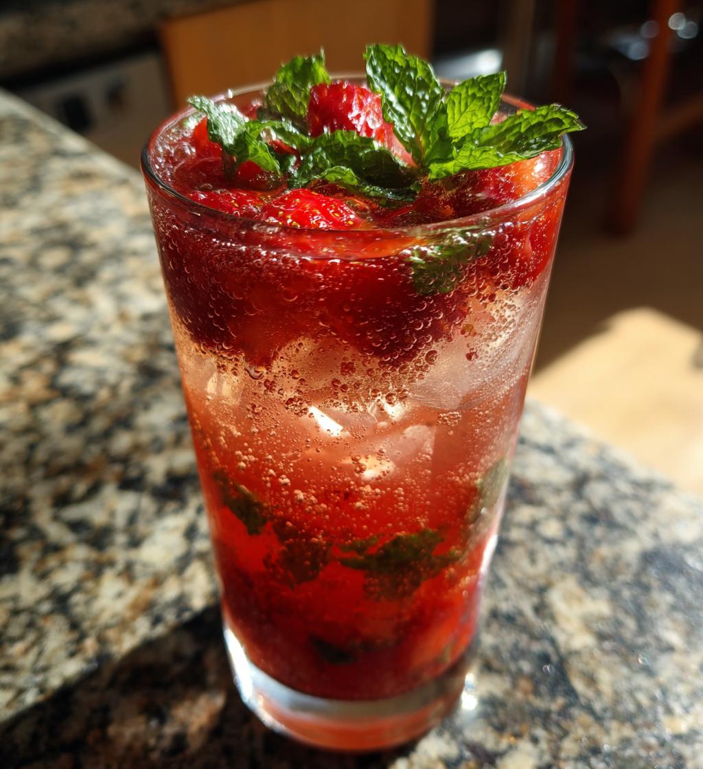 Strawberry Fizz Mocktail