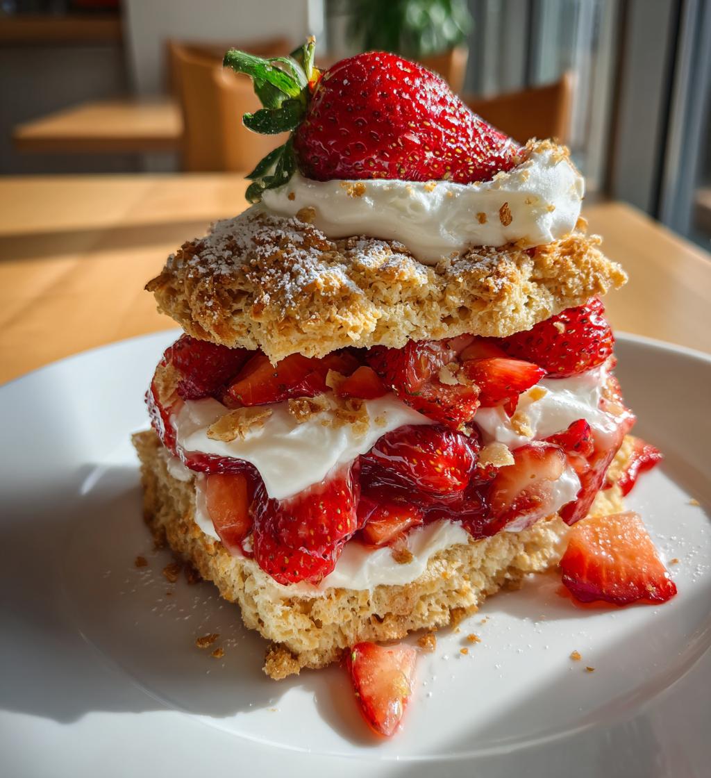 Strawberry Shortcake with Almond Biscuits - detail 1