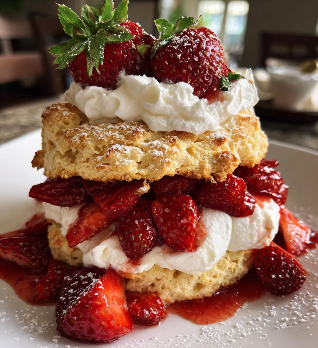 Strawberry Shortcake with Almond Biscuits